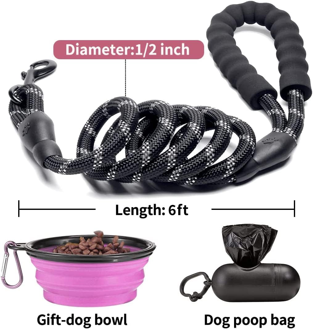 Heavy Duty Reflective Dog Leash Set
