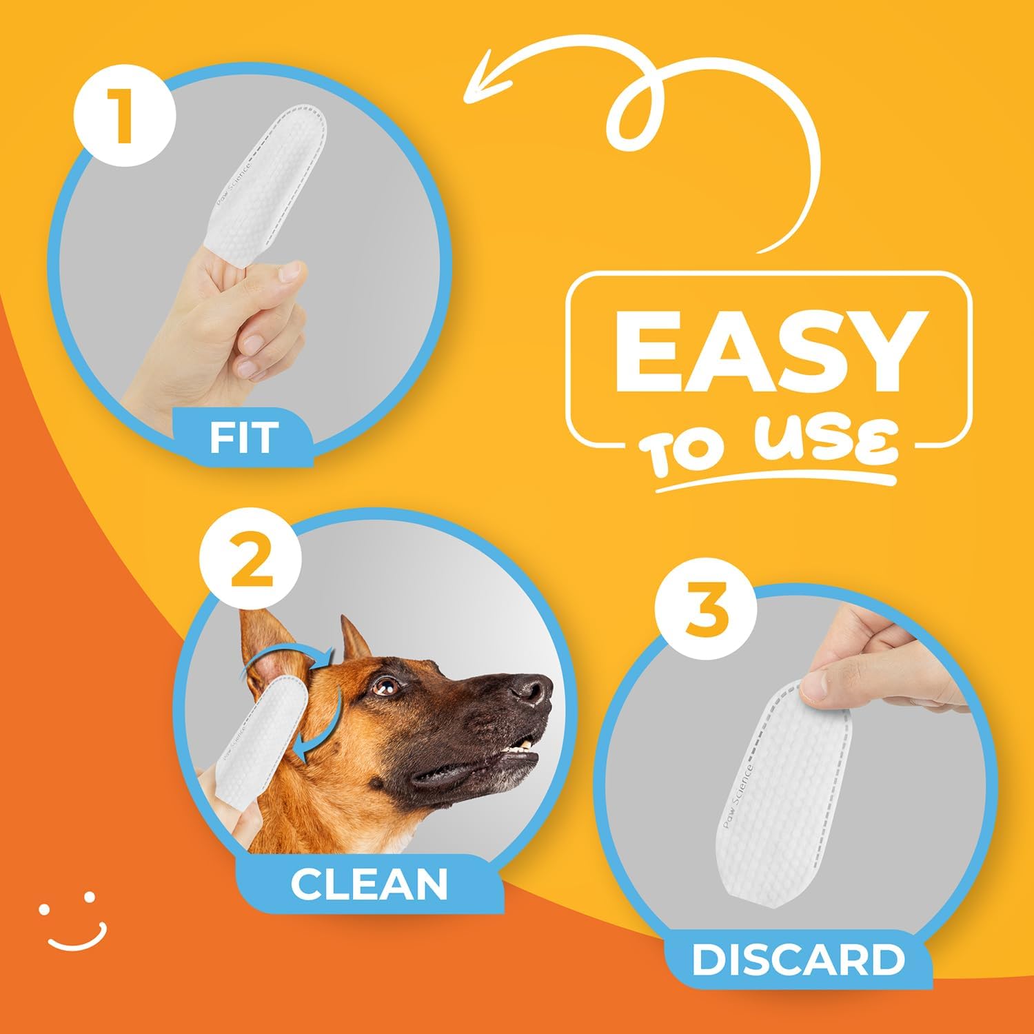 Dog Ear Cleaning Finger Wipes
