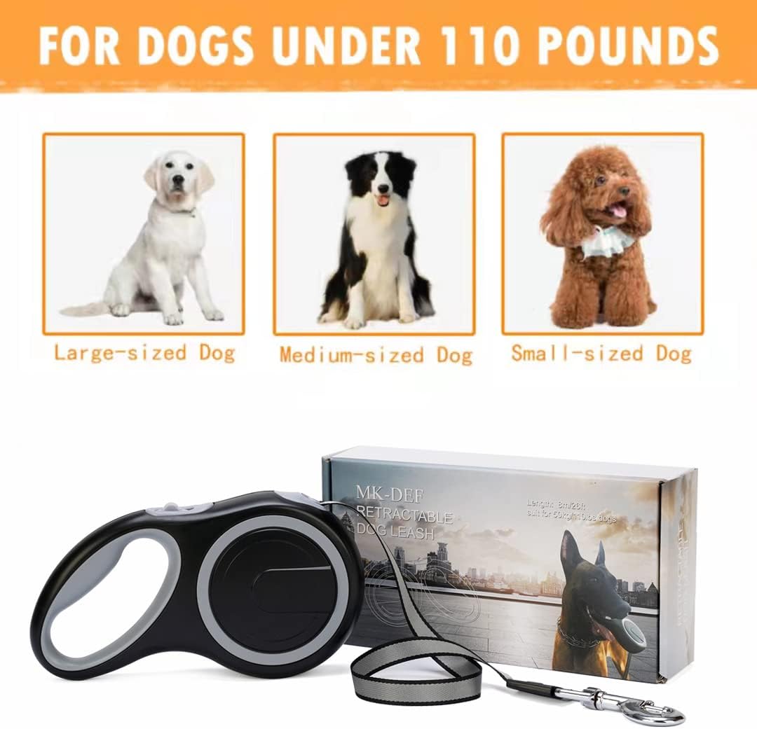 Heavy Duty Retractable Dog Leash 26FT