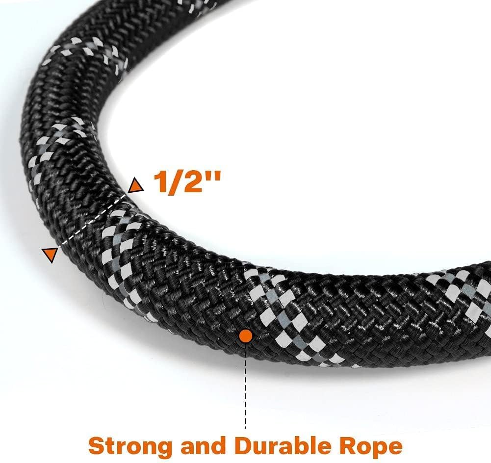 Reflective Rope Dog Leash with Padded Handle