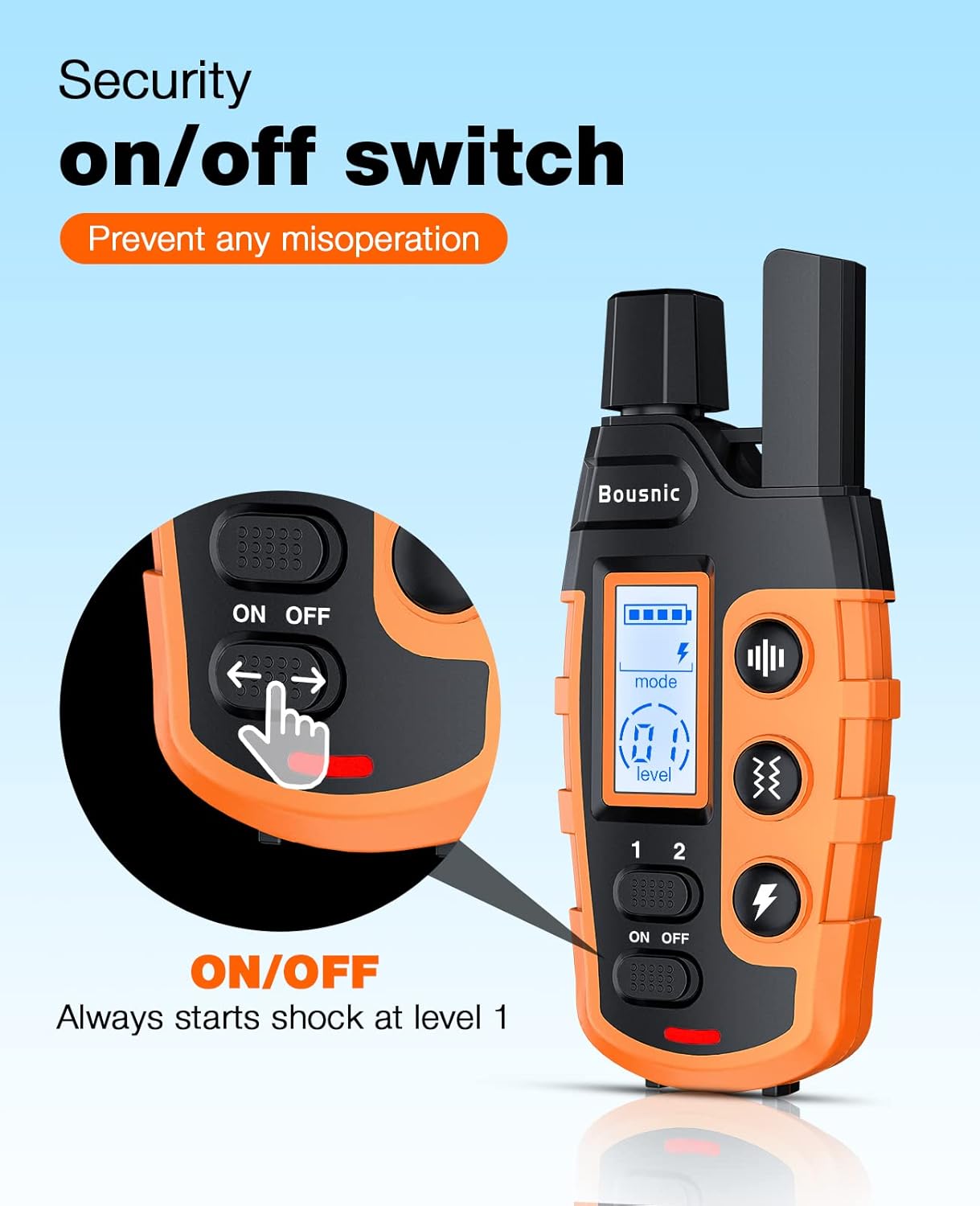 Waterproof Dog Shock Collar with Remote
