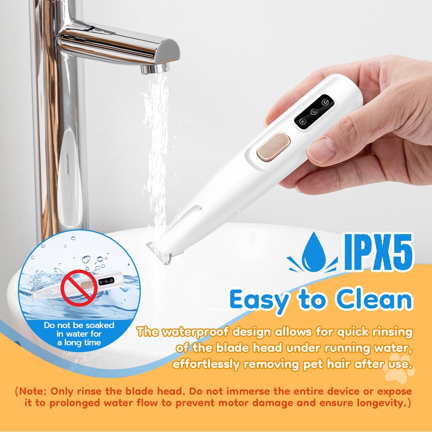 LED Waterproof Pet Precision Trimmer