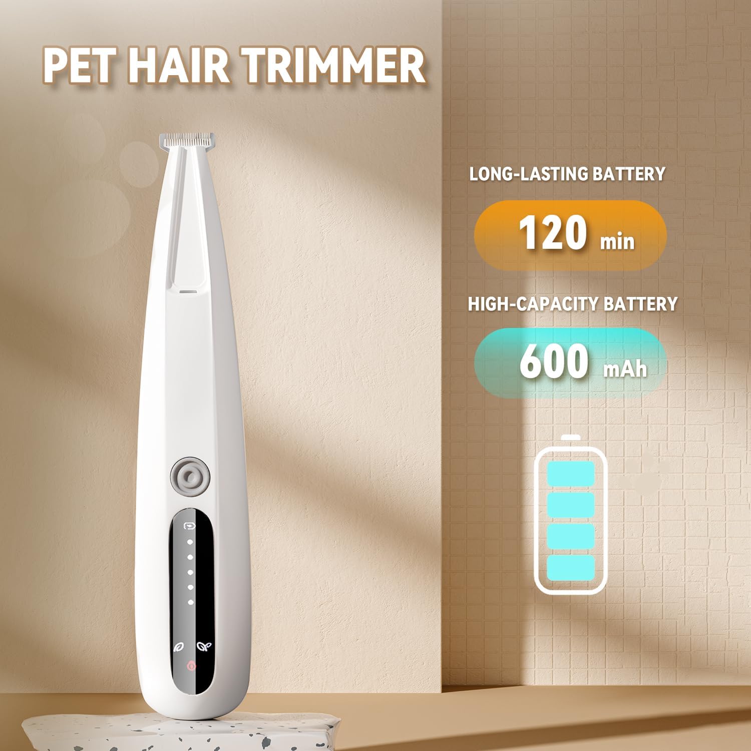 LED Dog Paw Trimmer Grooming Kit
