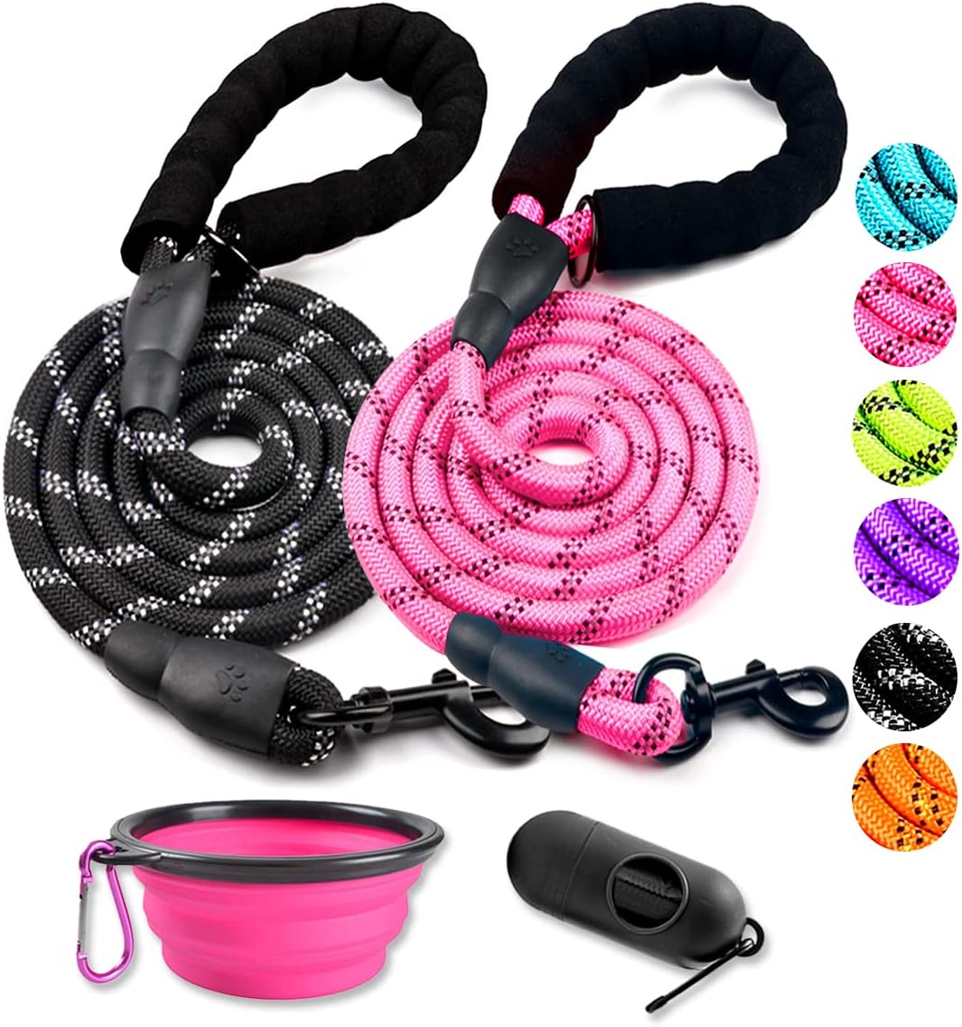 Heavy Duty Reflective Dog Leash Set