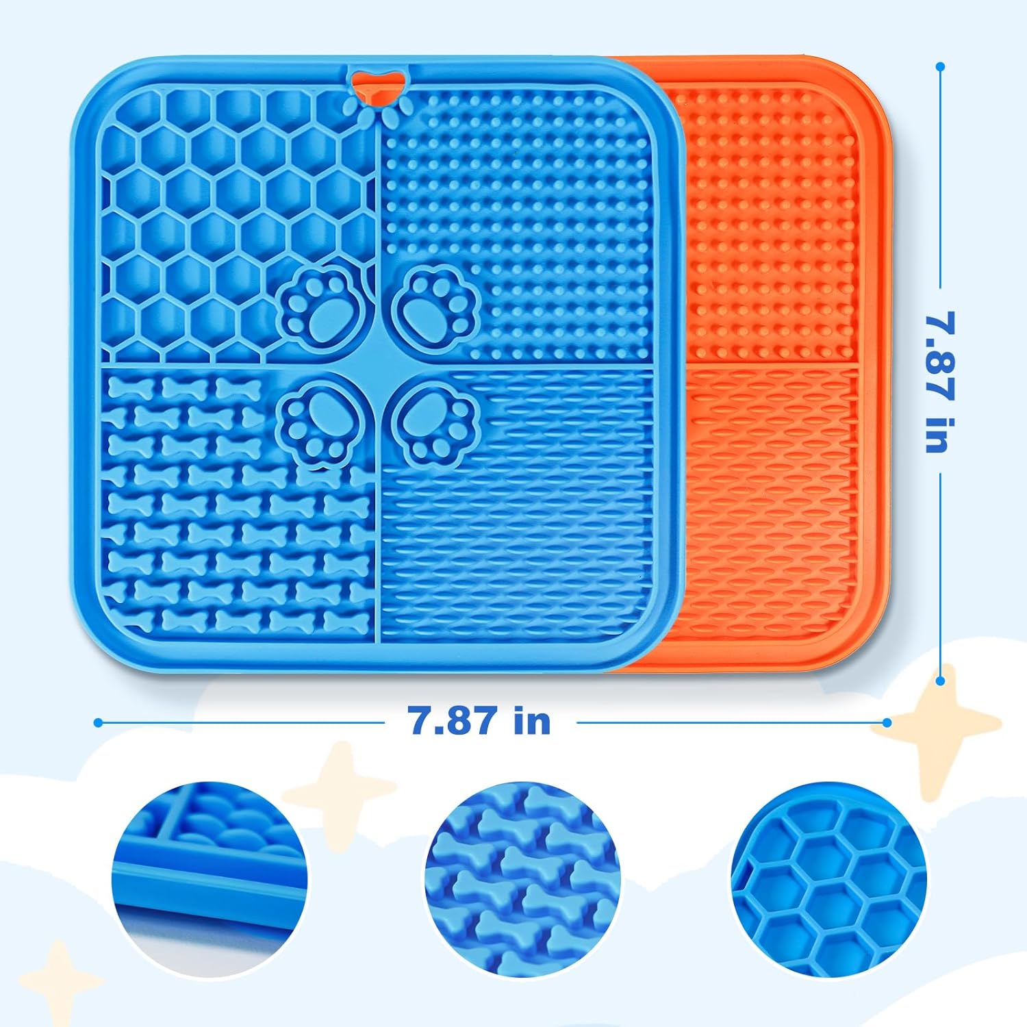 Dog Lick Mat Slow Feeder Set