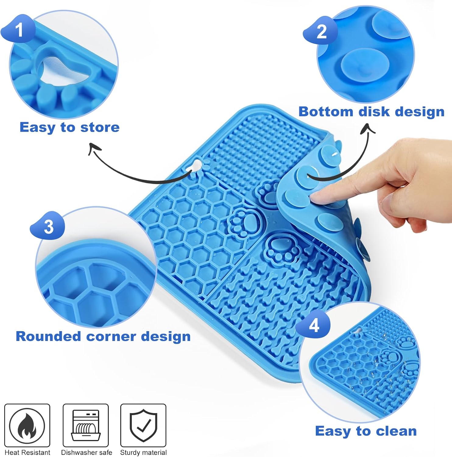 Dog Lick Mat Slow Feeder Set