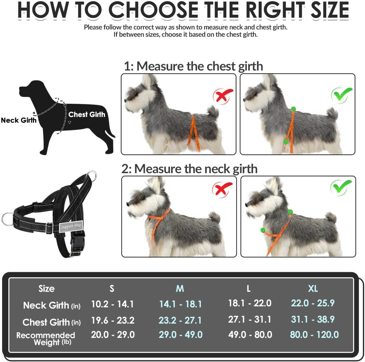 Reflective No Pull Dog Harness Set