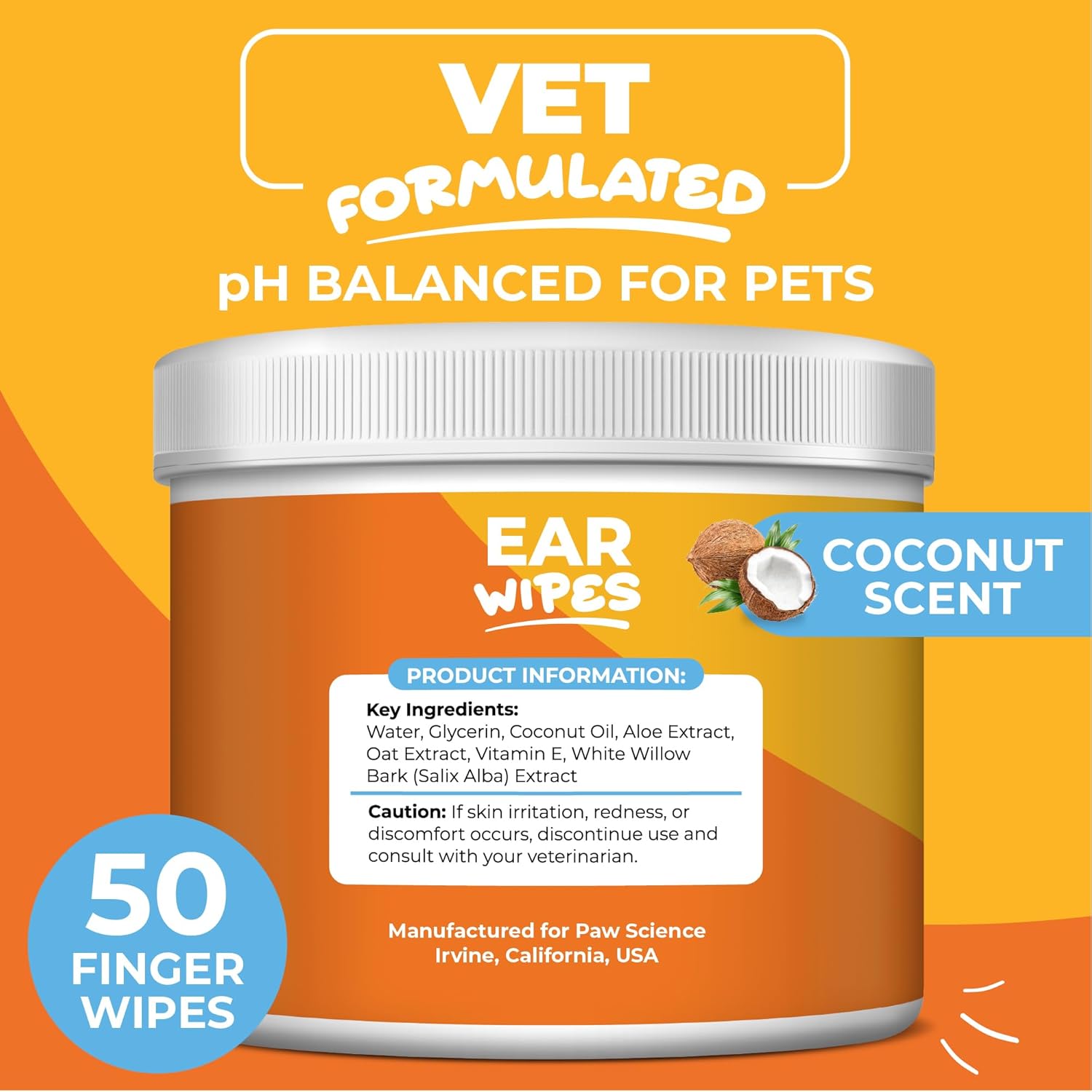 Dog Ear Cleaning Finger Wipes