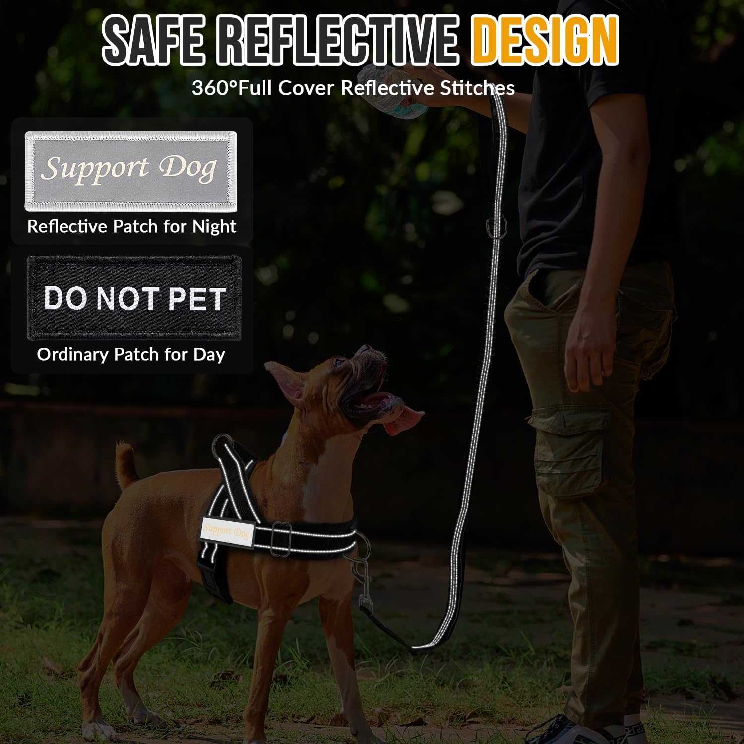 Reflective No Pull Dog Harness Set