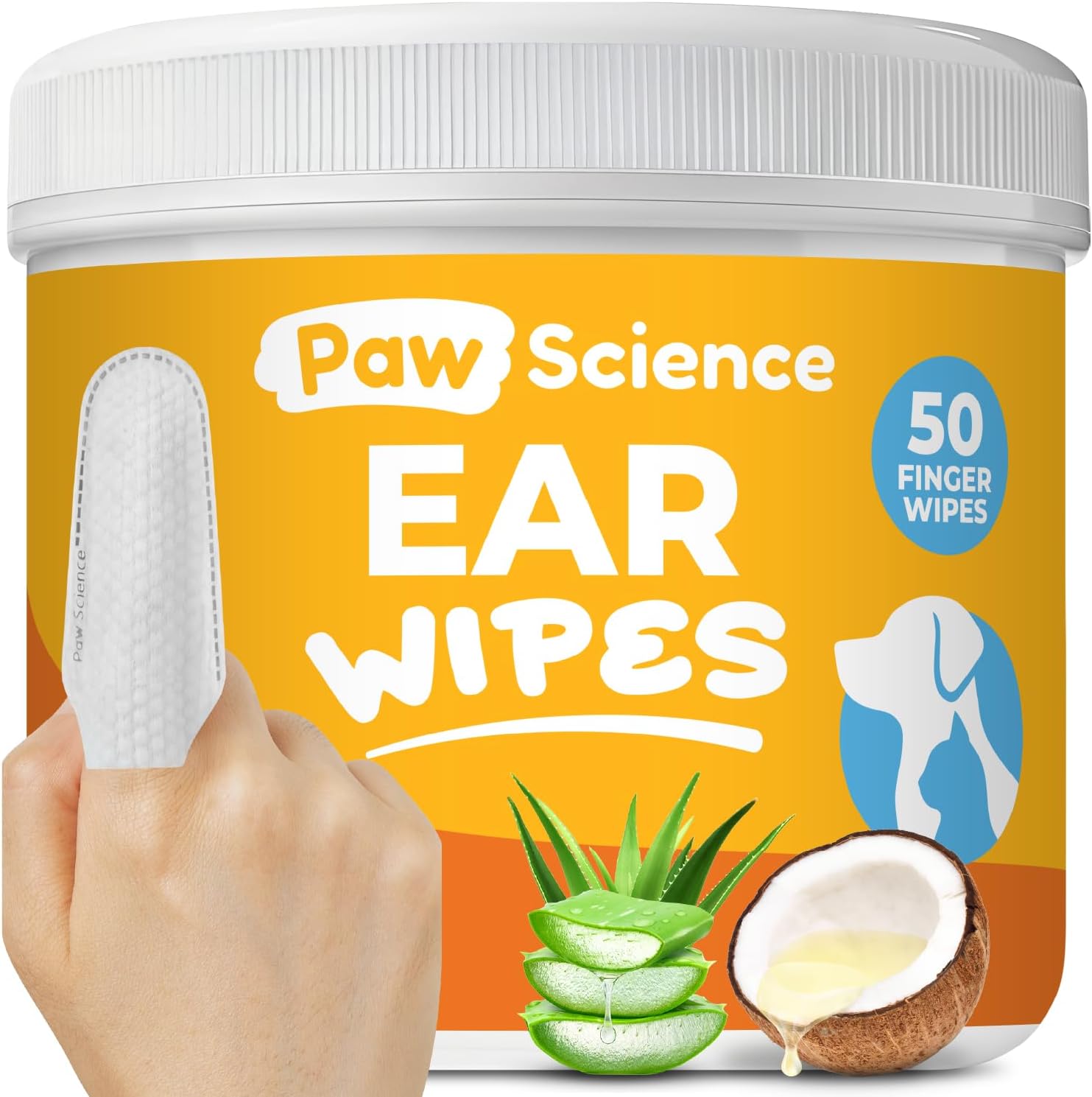 Dog Ear Cleaning Finger Wipes