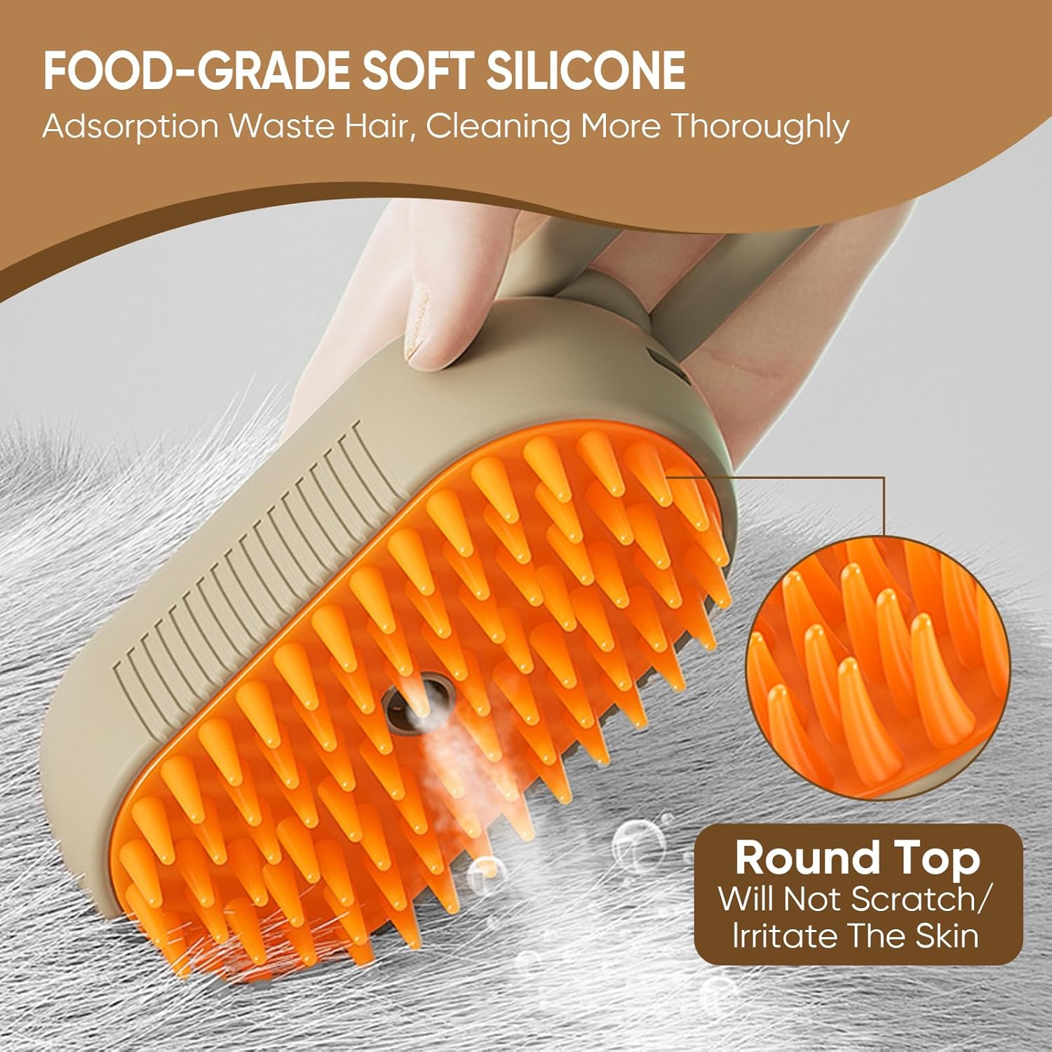 4-in-1 Steam Pet Grooming Brush