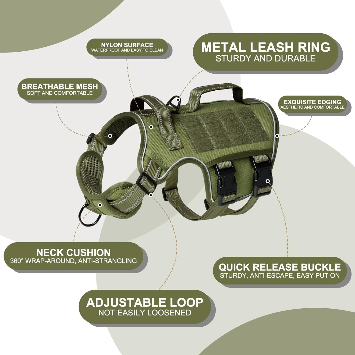 Heavy Duty Tactical Dog Harness Vest