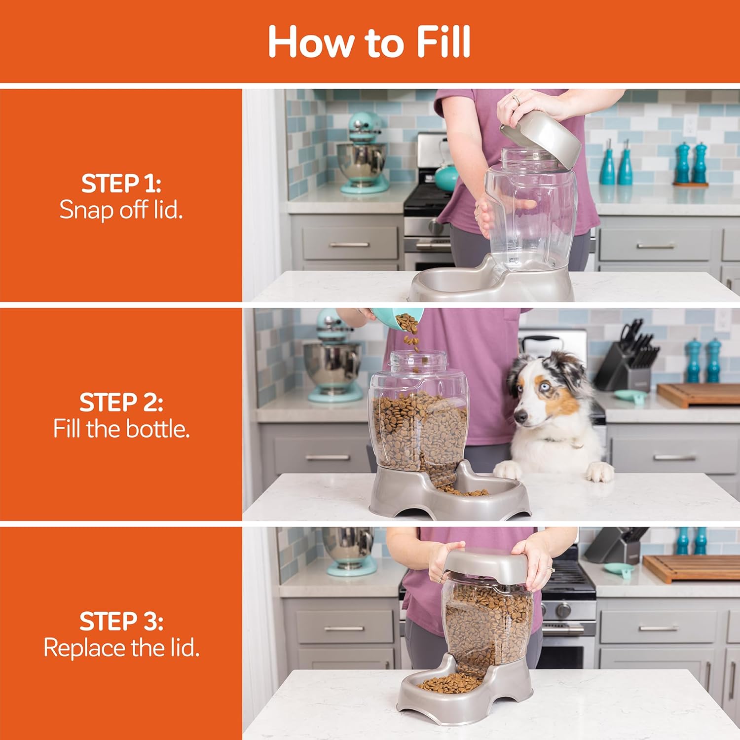 Gravity Pet Food Feeder for Dogs Cats