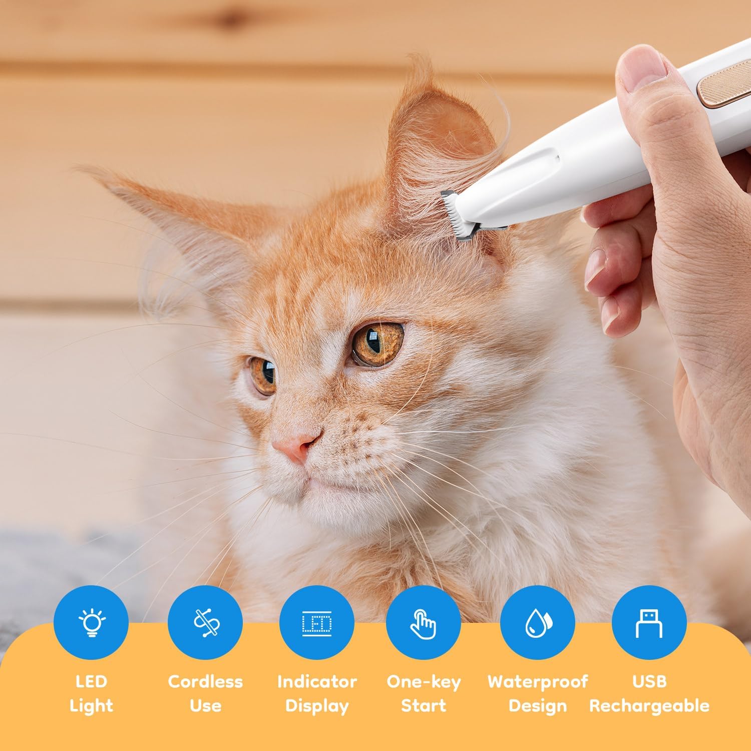 LED Waterproof Pet Precision Trimmer
