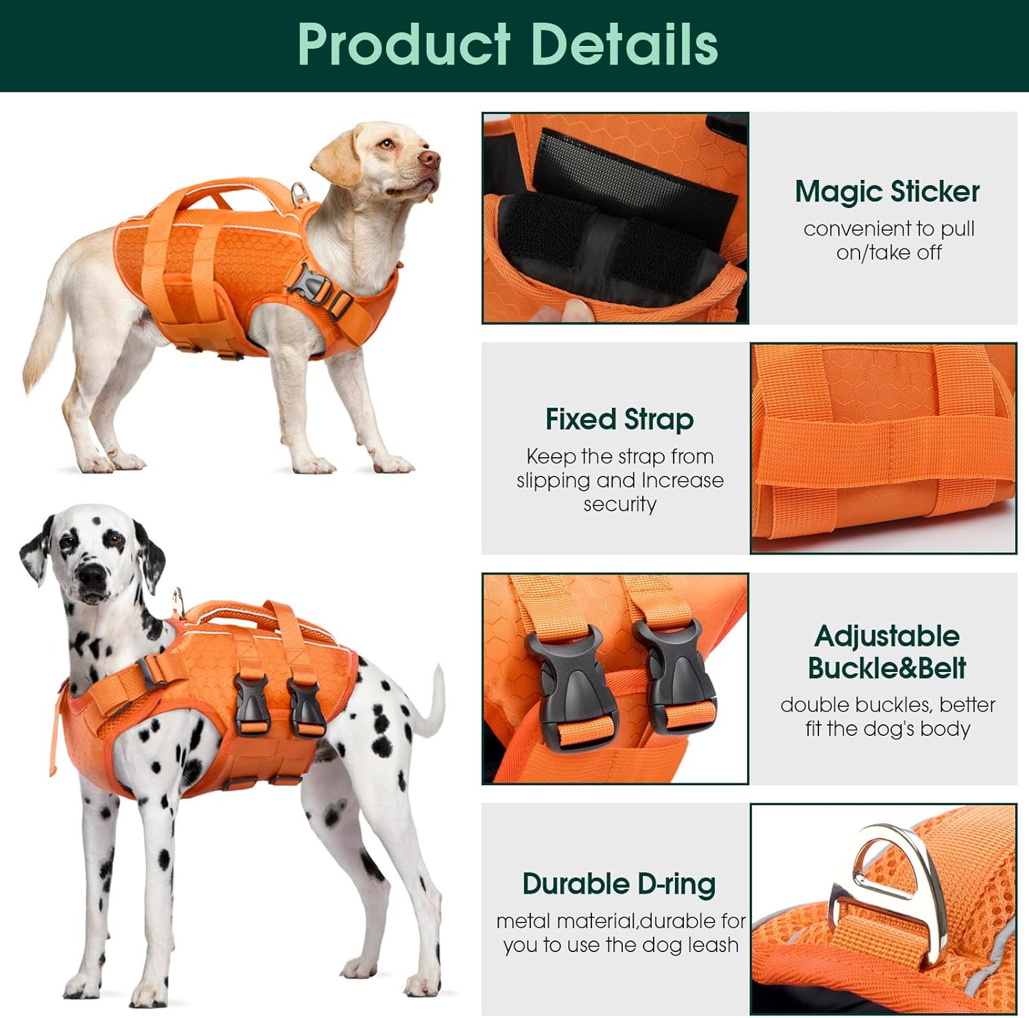 Reflective Dog Life Jacket Swim Vest