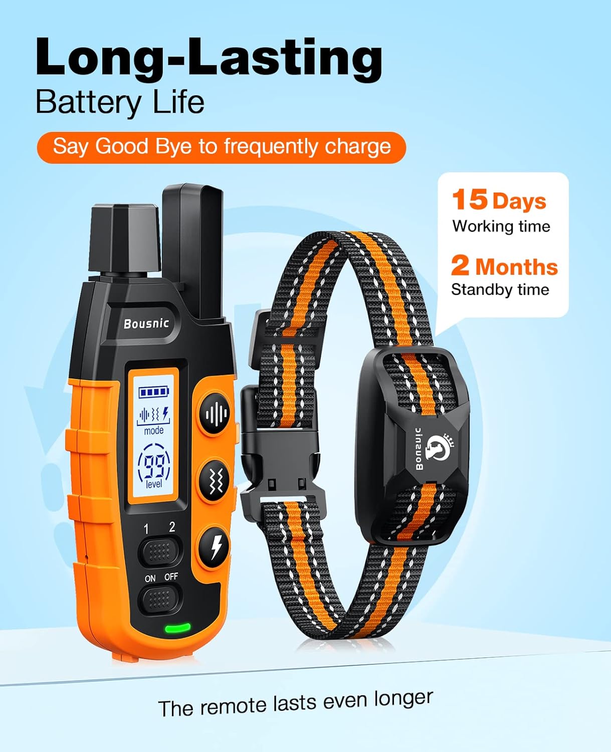 Waterproof Dog Shock Collar with Remote