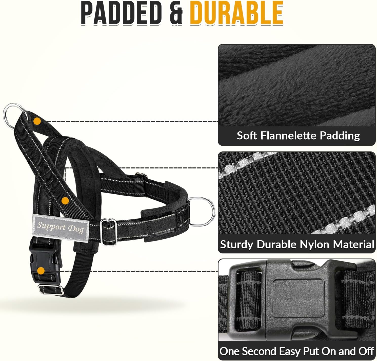 Reflective No Pull Dog Harness Set