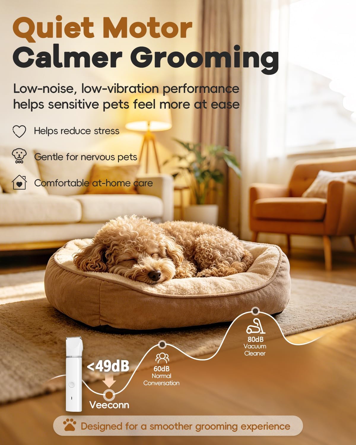 Cordless Quiet Dog Grooming Clipper Kit