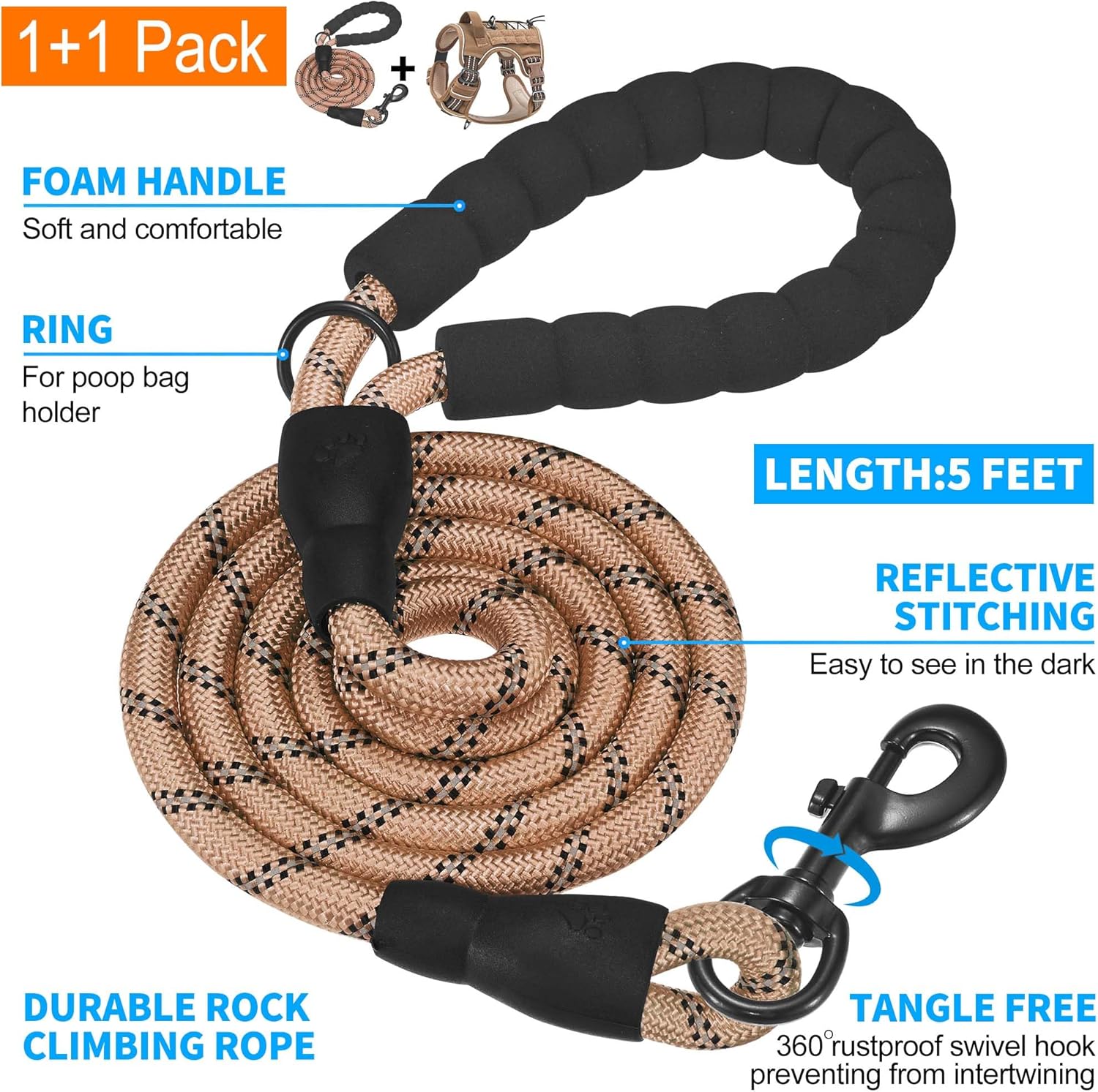 Heavy Duty Tactical Dog Harness Large Dogs
