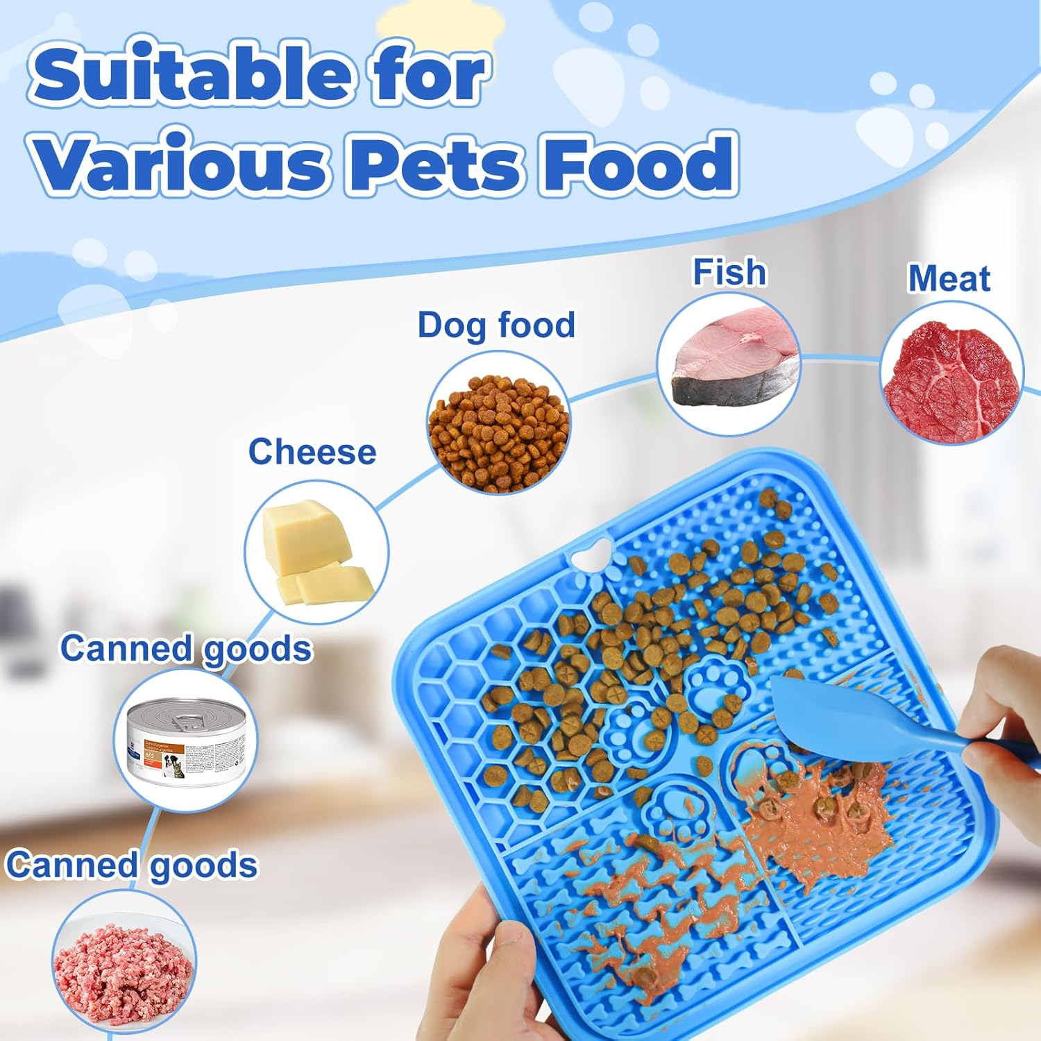 Dog Lick Mat Slow Feeder Set