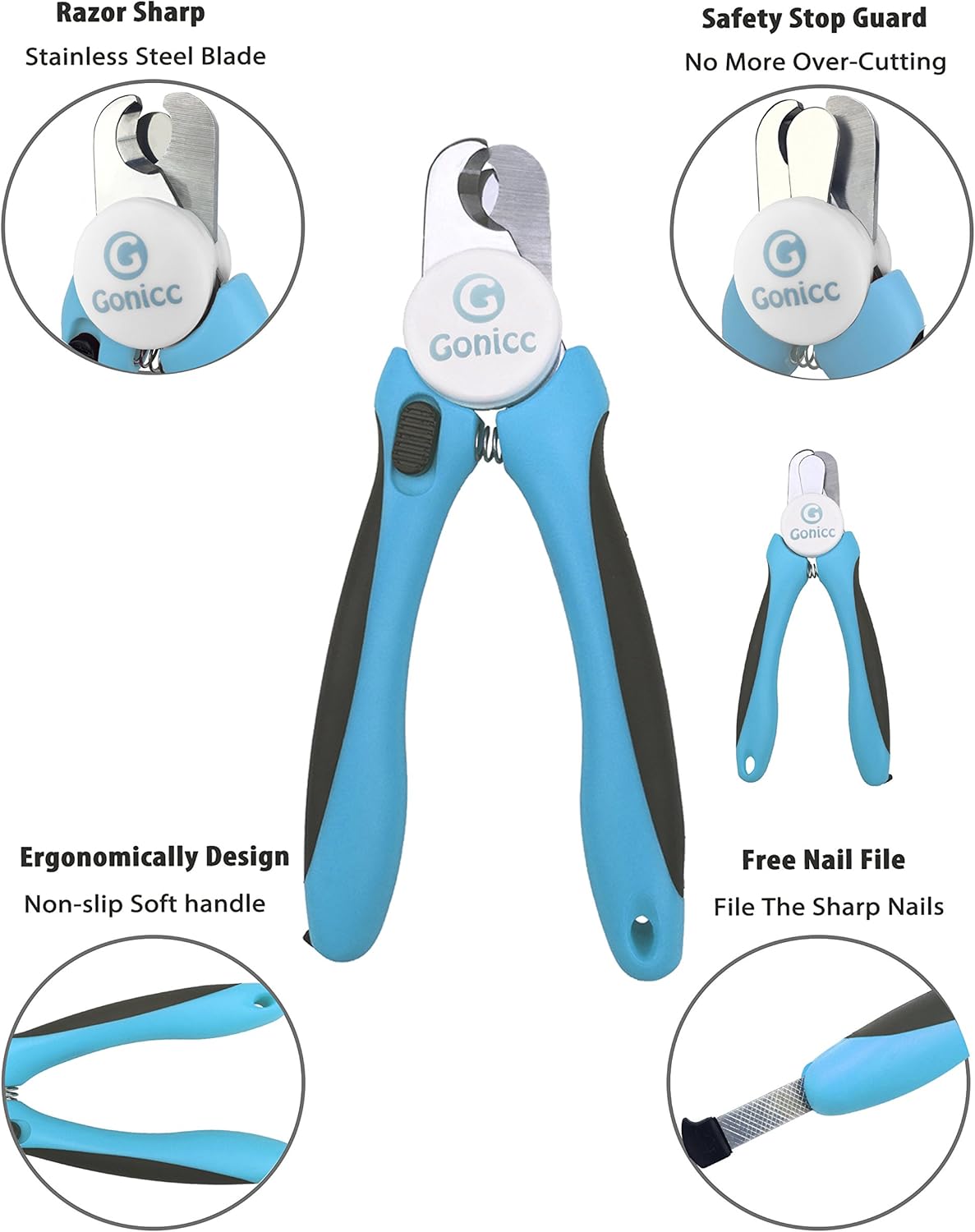 Professional Dog Nail Clippers with Safety Guard
