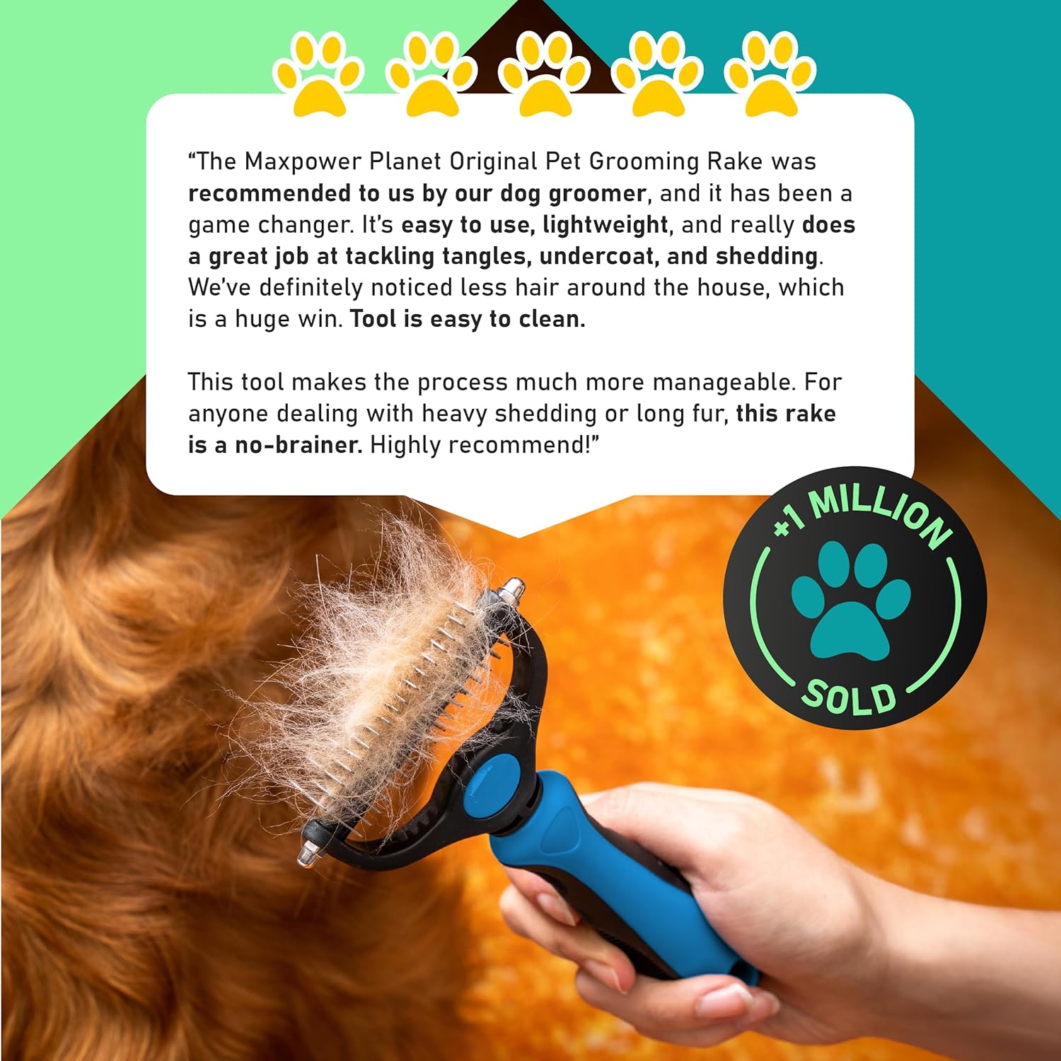 Double Sided Pet Grooming Undercoat Rake