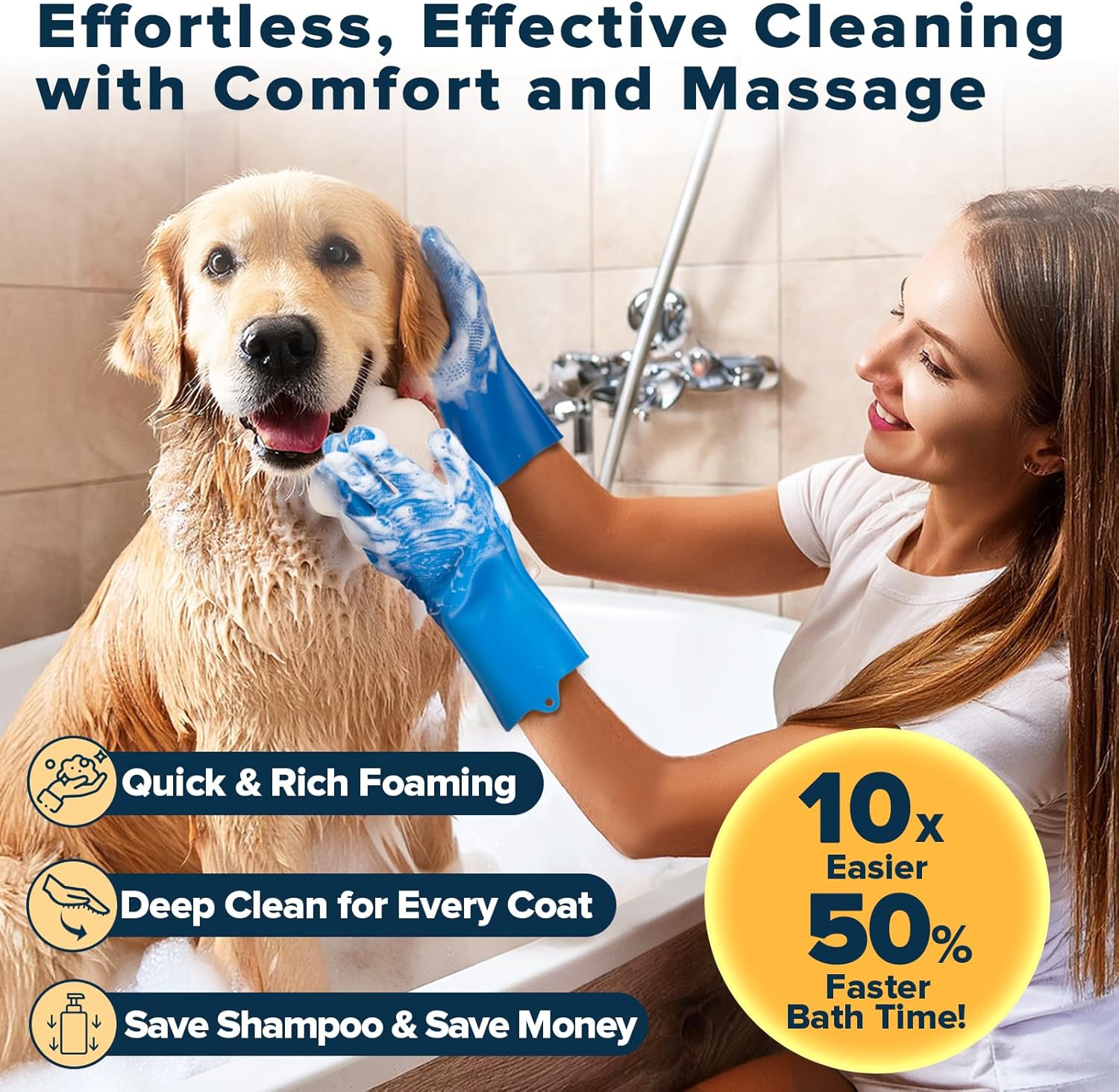 6 Piece Pet Grooming Bath Kit