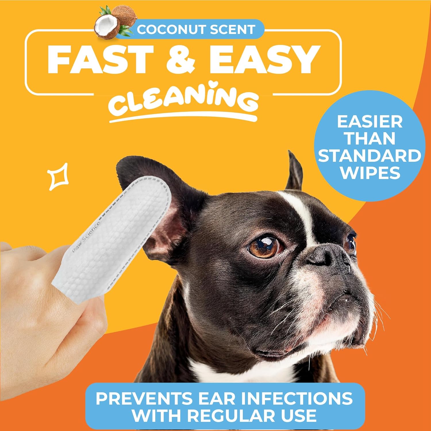 Dog Ear Cleaning Finger Wipes