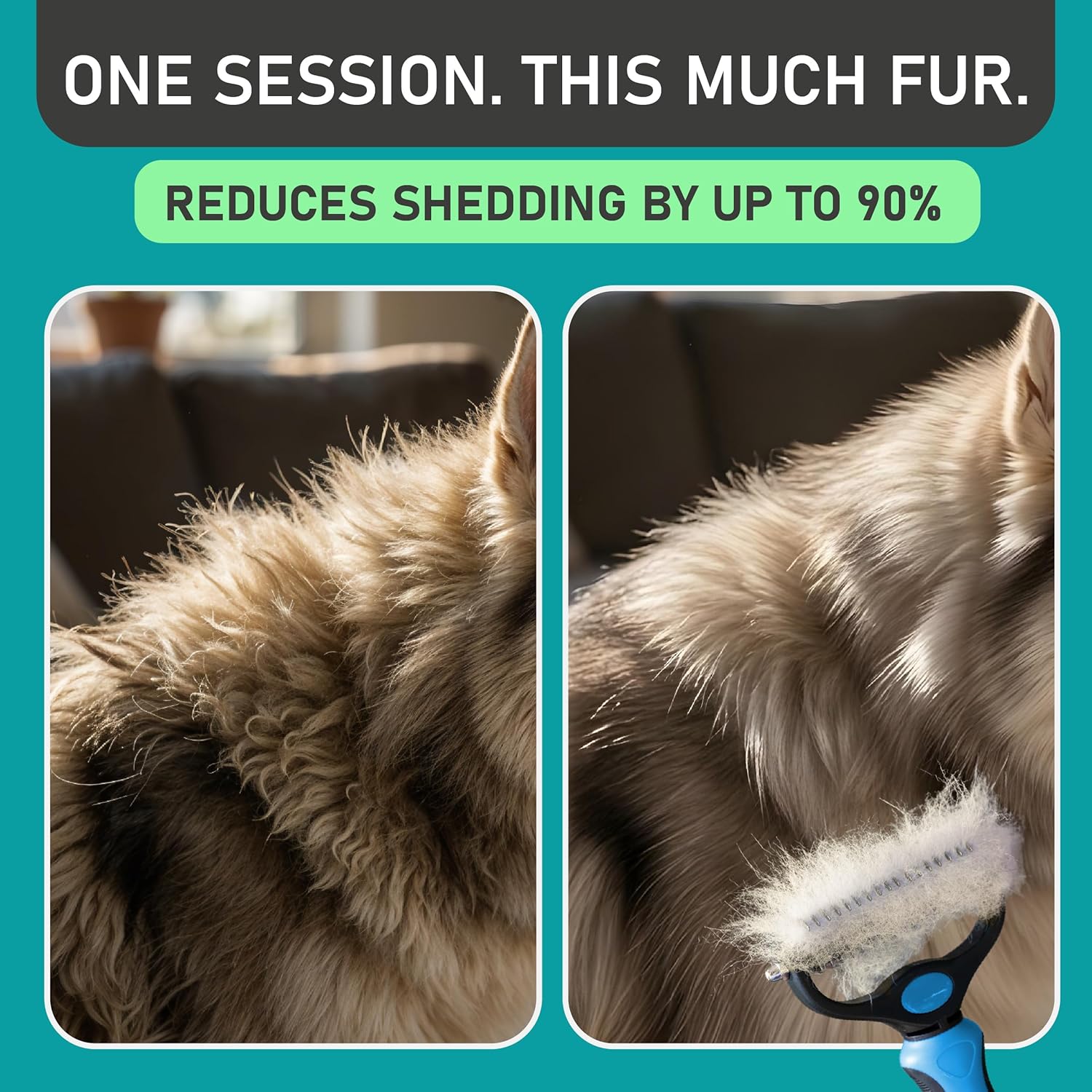 Double Sided Pet Grooming Undercoat Rake