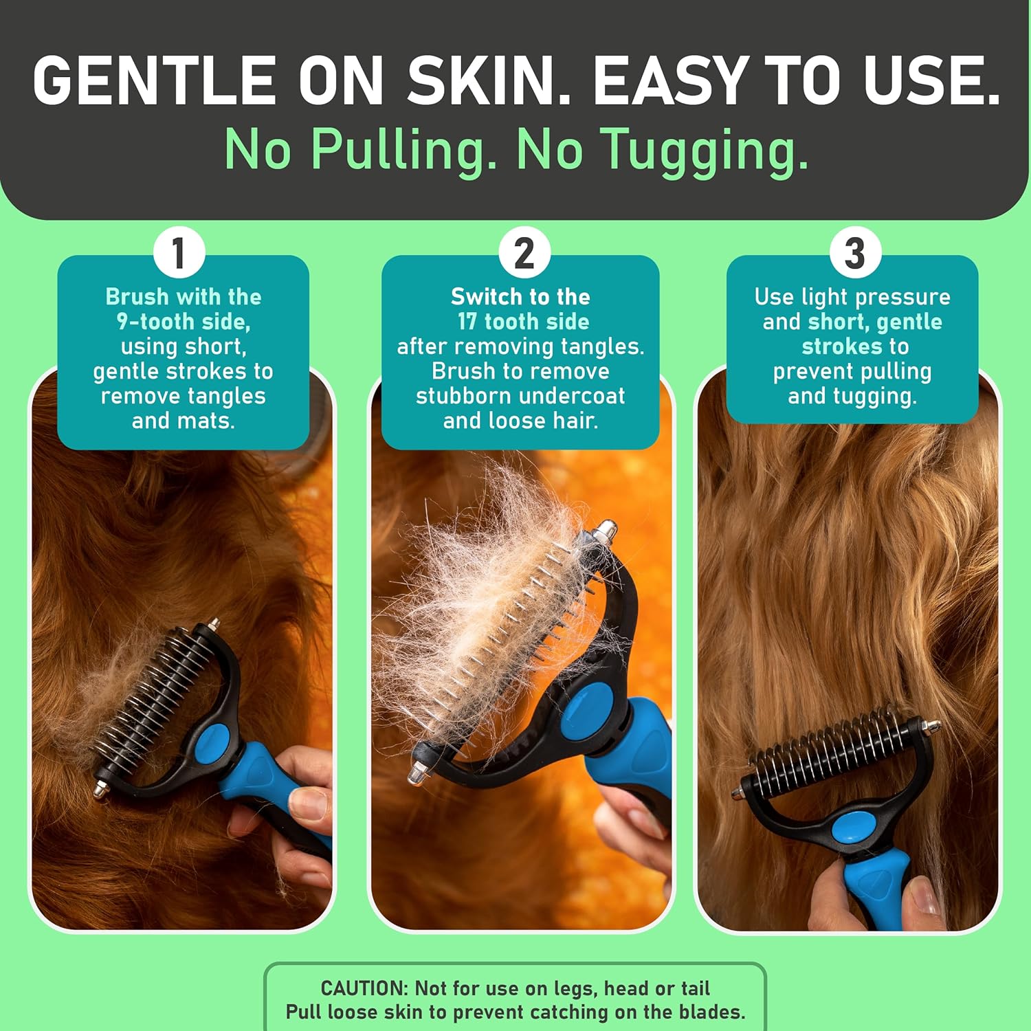 Double Sided Pet Grooming Undercoat Rake